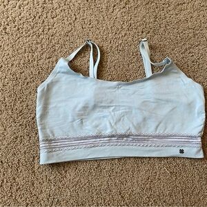 Lucky Brand Light Blue Lace-Trim Bralette